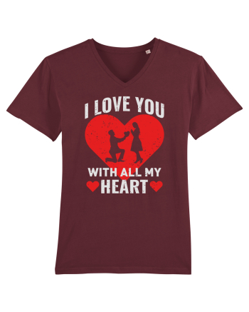pentru îndrăgostiți - I love you with all my heart Burgundy