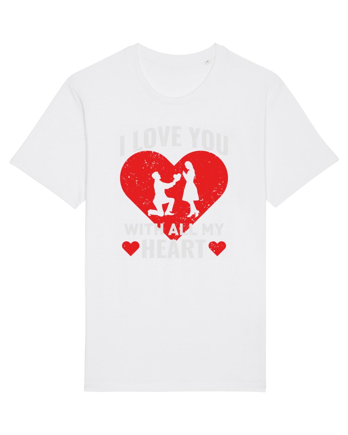 Tricou mânecă scurtă Unisex Rocker White