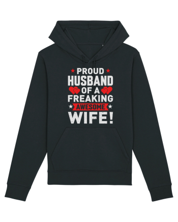 pentru îndrăgostiți - Proud husband of a freaking awesome wife Black