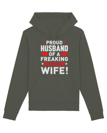 pentru îndrăgostiți - Proud husband of a freaking awesome wife Khaki