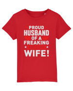 pentru îndrăgostiți - Proud husband of a freaking awesome wife Tricou mânecă scurtă  Copii Mini Creator