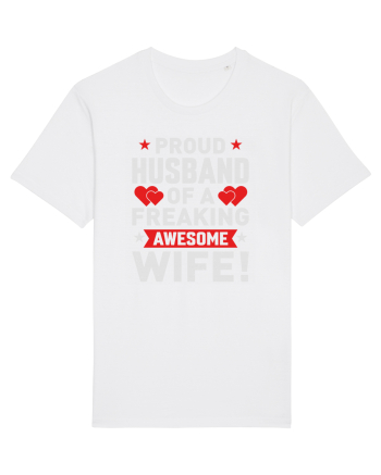 pentru îndrăgostiți - Proud husband of a freaking awesome wife White