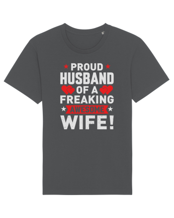 pentru îndrăgostiți - Proud husband of a freaking awesome wife Anthracite