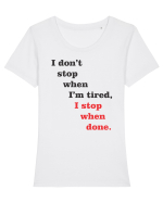 I don't Tricou mânecă scurtă guler larg fitted Damă Expresser
