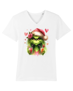 în stil chic Grinch - Fashionistă îndrăgostită și rebelă v1 Tricou mânecă scurtă guler V Bărbat Presenter