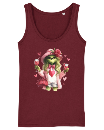 în stil chic Grinch - Fashionistă îndrăgostită și rebelă v2 Burgundy