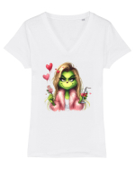 în stil chic Grinch - Fashionistă îndrăgostită și rebelă v3 Tricou mânecă scurtă guler V Damă Evoker