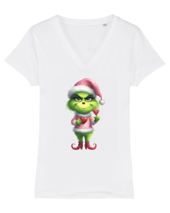 în stil chic Grinch - Fashionistă îndrăgostită și rebelă v5 White