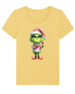 în stil chic Grinch - Fashionistă îndrăgostită și rebelă v5 Tricou mânecă scurtă guler larg fitted Damă Expresser