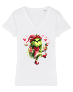 în stil chic Grinch - Fashionistă îndrăgostită și rebelă v7 Tricou mânecă scurtă guler V Damă Evoker