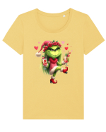 în stil chic Grinch - Fashionistă îndrăgostită și rebelă v7 Tricou mânecă scurtă guler larg fitted Damă Expresser