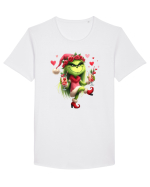 în stil chic Grinch - Fashionistă îndrăgostită și rebelă v7 Tricou mânecă scurtă guler larg Bărbat Skater