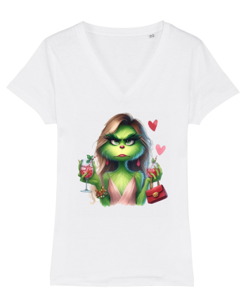 în stil chic Grinch - Fashionistă îndrăgostită și rebelă v8 White