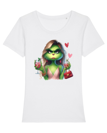 în stil chic Grinch - Fashionistă îndrăgostită și rebelă v8 White
