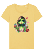 în stil chic Grinch - Fashionistă îndrăgostită și rebelă v8 Tricou mânecă scurtă guler larg fitted Damă Expresser