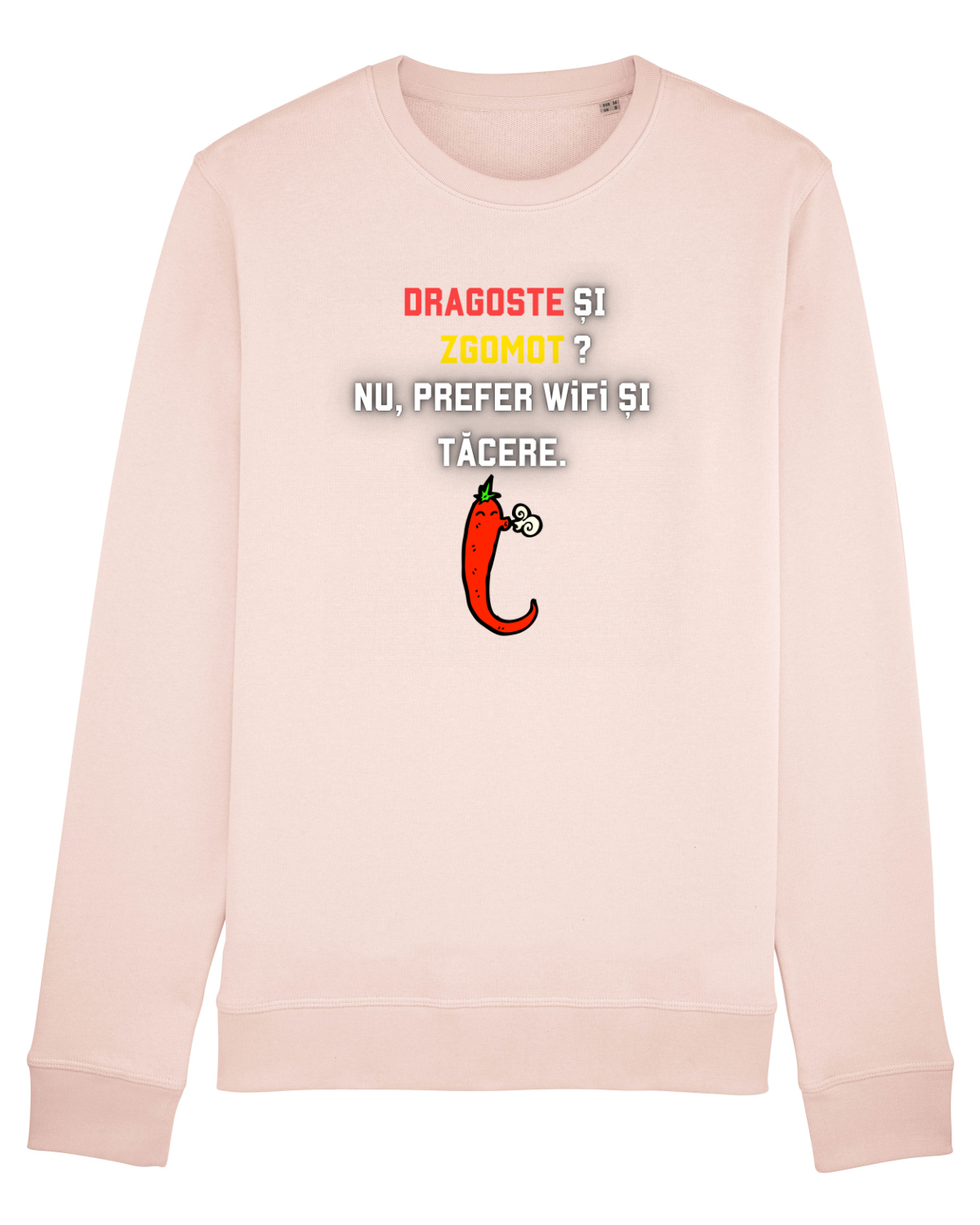 Bluză mânecă lungă Unisex Rise Candy Pink