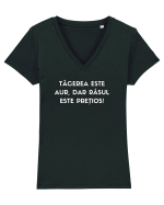 TĂCEREA ESTE AUR! Tricou mânecă scurtă guler V Damă Evoker