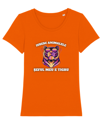 IUBESC ANIMALELE - ȘEFUL MEU E TIGRU Bright Orange