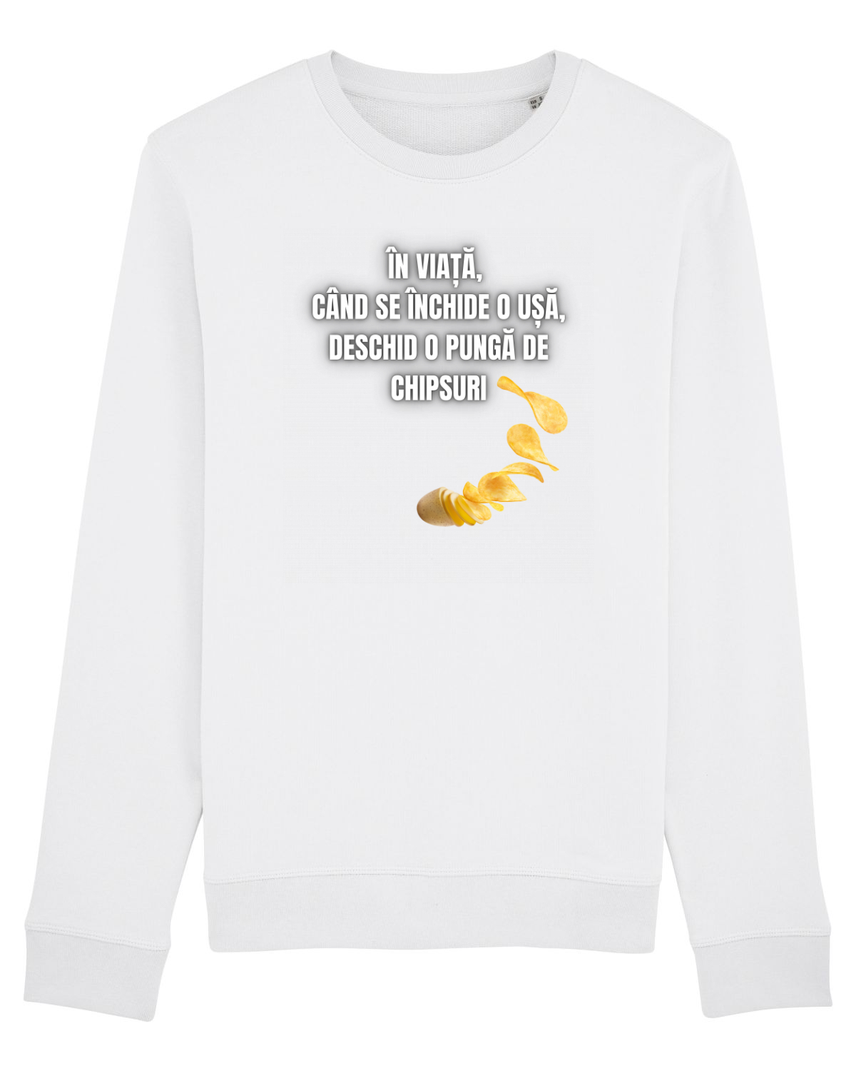Bluză mânecă lungă Unisex Rise White