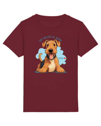 NUP! MAI BINE NE JUCAM! - AIREDALE TERRIER Burgundy