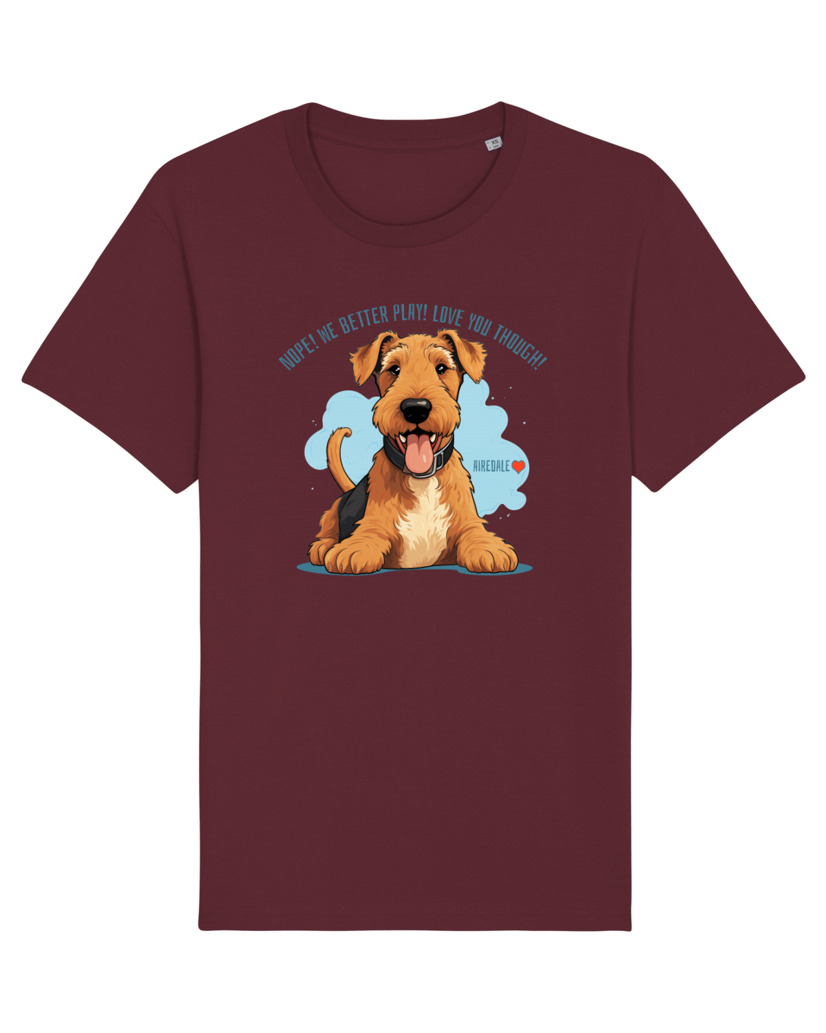 Tricou mânecă scurtă Unisex Rocker Burgundy
