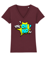 Oh No! Tricou mânecă scurtă guler V Damă Evoker