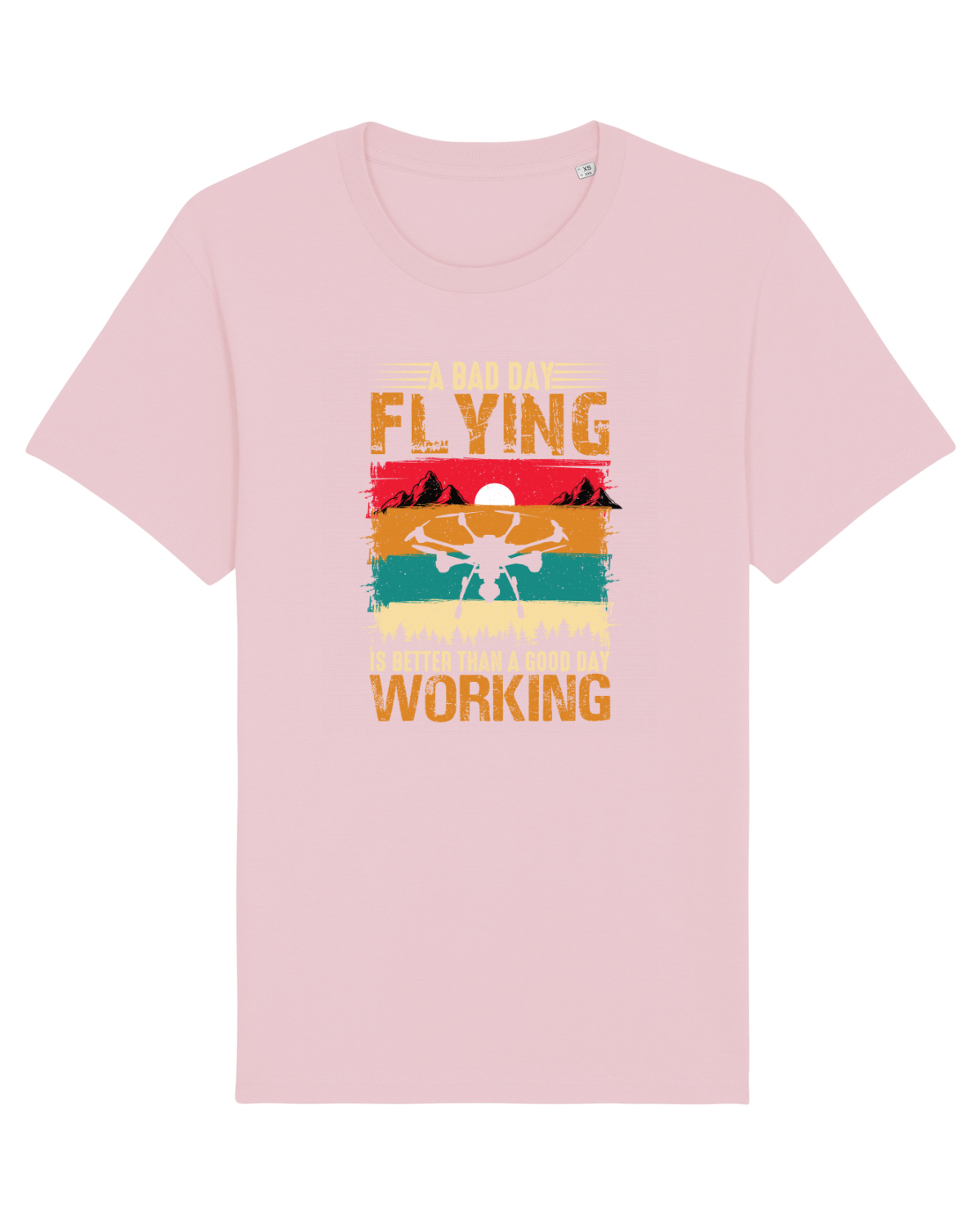 Tricou mânecă scurtă Unisex Rocker Cotton Pink