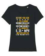 pt pasionații de drone - Before you ask, Its a drone Tricou mânecă scurtă guler larg fitted Damă Expresser