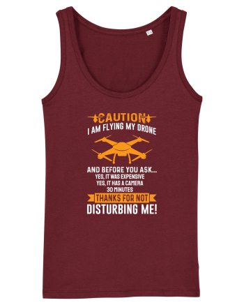 pt pasionații de drone - Caution I am flying my drone Burgundy