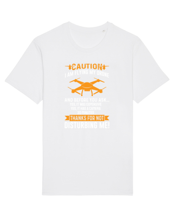 pt pasionații de drone - Caution I am flying my drone White