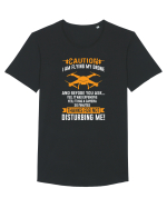 pt pasionații de drone - Caution I am flying my drone Tricou mânecă scurtă guler larg Bărbat Skater