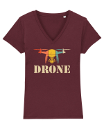 pt pasionații de drone - Drone Tricou mânecă scurtă guler V Damă Evoker