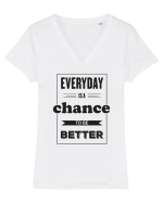 Cea mai bună versiune a ta Tricou mânecă scurtă guler V Damă Evoker