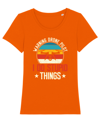 pt pasionații de drone - Drone pilot - I do stupid things Bright Orange