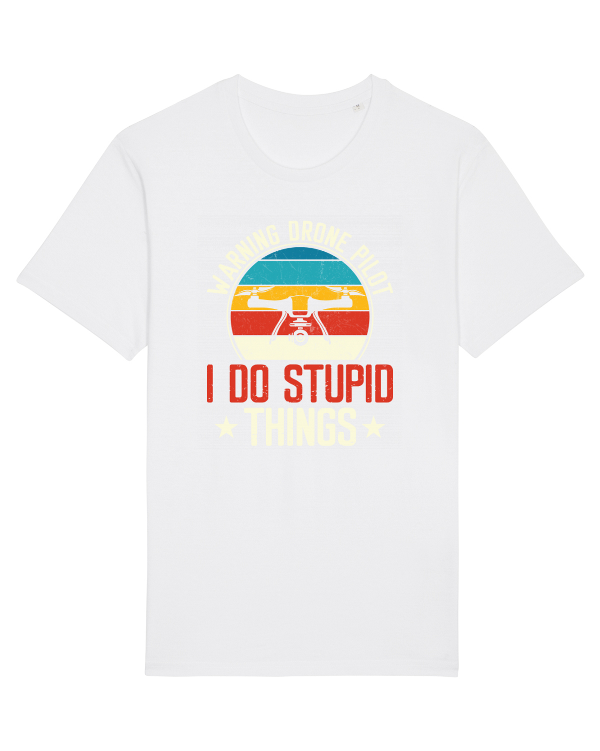 Tricou mânecă scurtă Unisex Rocker White