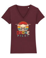 pt pasionații de drone - Drone pilot v2 Tricou mânecă scurtă guler V Damă Evoker