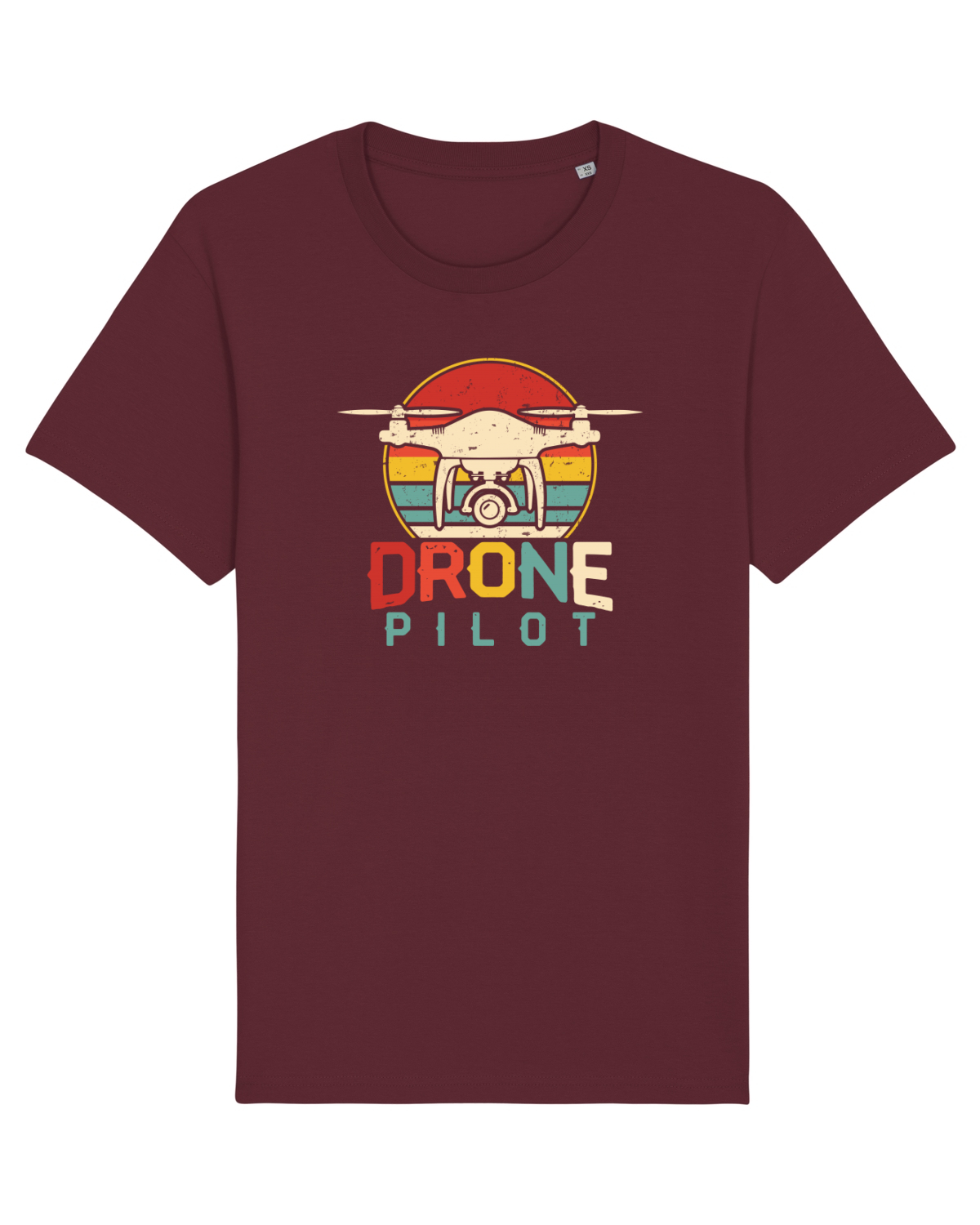 Tricou mânecă scurtă Unisex Rocker Burgundy