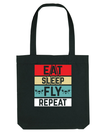 pt pasionații de drone - Eat sleep fly repeat Black