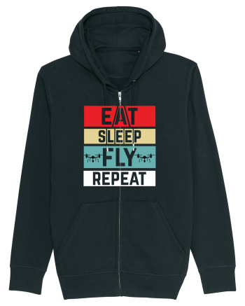 pt pasionații de drone - Eat sleep fly repeat Black