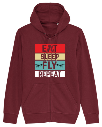 pt pasionații de drone - Eat sleep fly repeat Burgundy