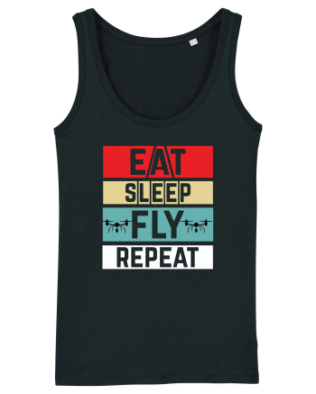 pt pasionații de drone - Eat sleep fly repeat Black