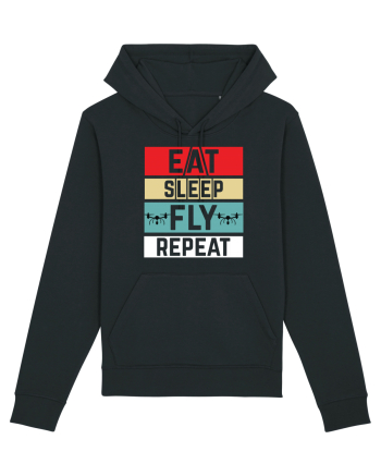 pt pasionații de drone - Eat sleep fly repeat Black