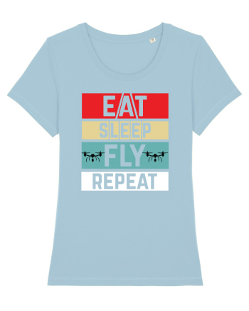 pt pasionații de drone - Eat sleep fly repeat Sky Blue