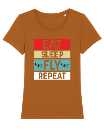 pt pasionații de drone - Eat sleep fly repeat Roasted Orange