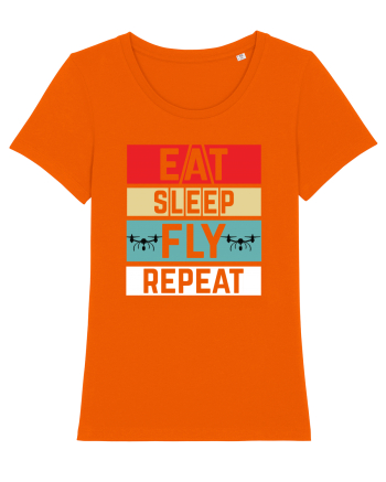 pt pasionații de drone - Eat sleep fly repeat Bright Orange