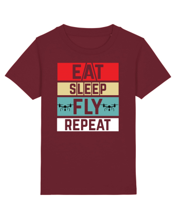 pt pasionații de drone - Eat sleep fly repeat Burgundy