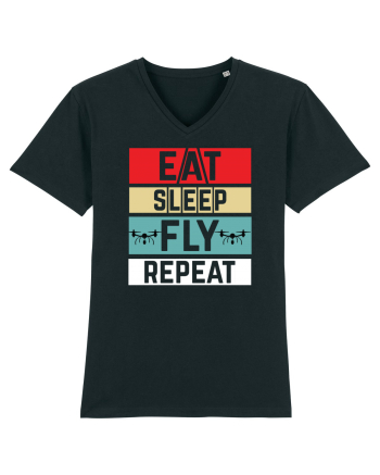 pt pasionații de drone - Eat sleep fly repeat Black