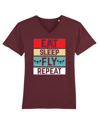 pt pasionații de drone - Eat sleep fly repeat Burgundy