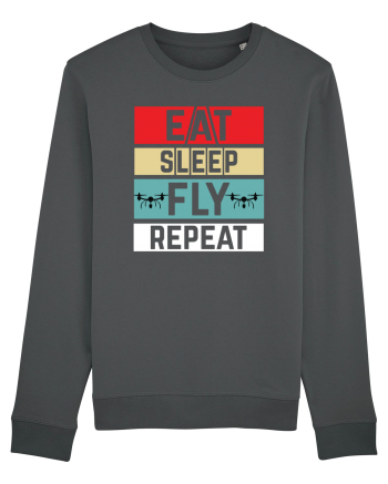 pt pasionații de drone - Eat sleep fly repeat Anthracite