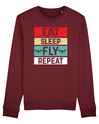 pt pasionații de drone - Eat sleep fly repeat Burgundy